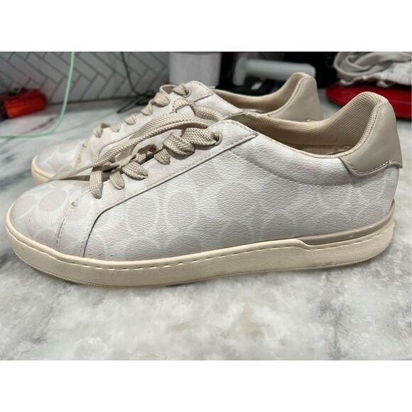 Coach Clip Low Top Sneaker Chalk size 8.5 M - Picture 3 of 12